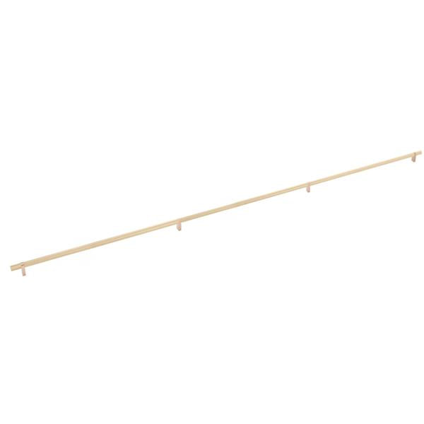 Emtek - Select Bar Cabinet Pull 54 Inch C-C, Rectangular Bar Stem, Knurled Bar