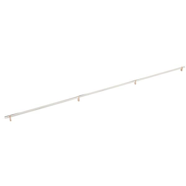 Emtek - Select Bar Cabinet Pull 54 Inch C-C, Rectangular Bar Stem, Smooth Bar