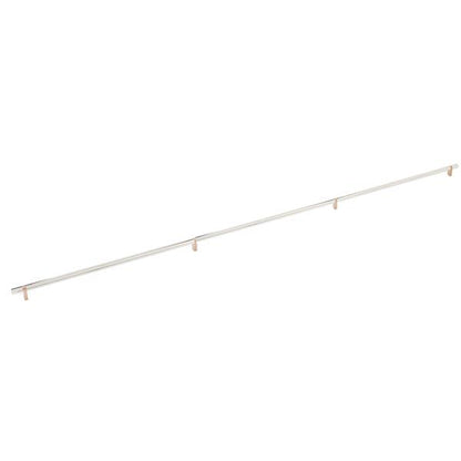 Emtek - Select Bar Cabinet Pull 54 Inch C-C, Rectangular Bar Stem, Smooth Bar