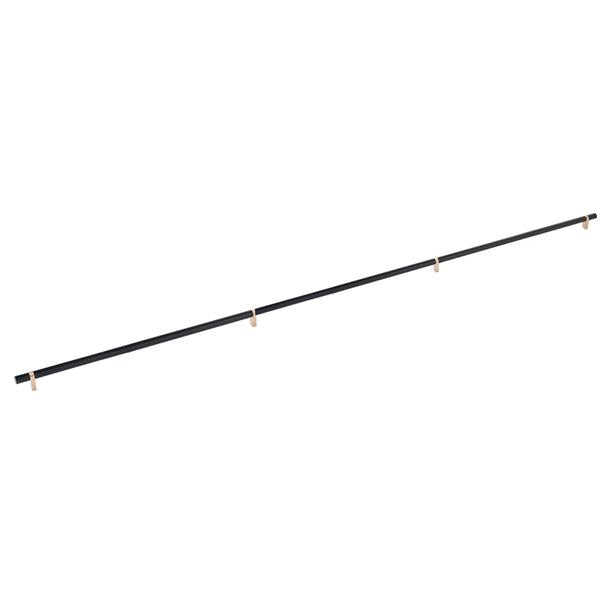 Emtek - Select Bar Cabinet Pull 54 Inch C-C, Rectangular Bar Stem, Smooth Bar