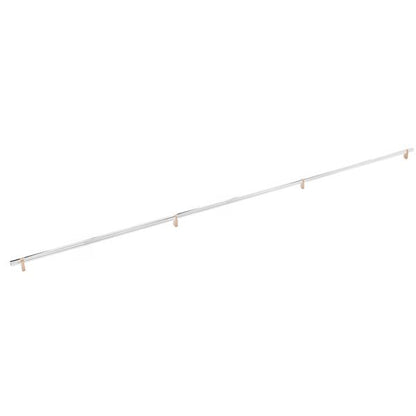 Emtek - Select Bar Cabinet Pull 54 Inch C-C, Rectangular Bar Stem, Smooth Bar