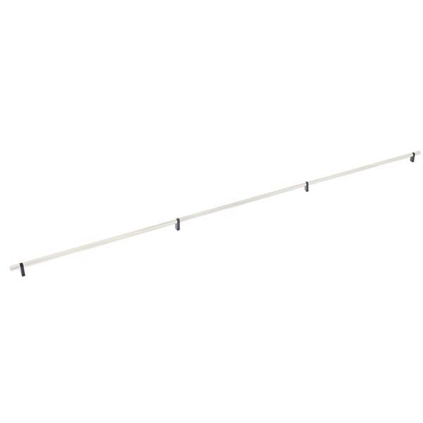 Emtek - Select Bar Cabinet Pull 54 Inch C-C, Rectangular Bar Stem, Knurled Bar