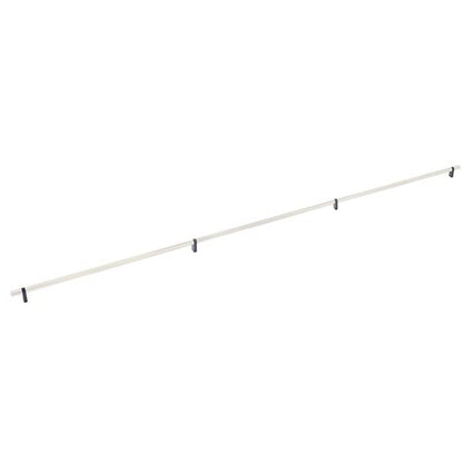 Emtek - Select Bar Cabinet Pull 54 Inch C-C, Rectangular Bar Stem, Knurled Bar