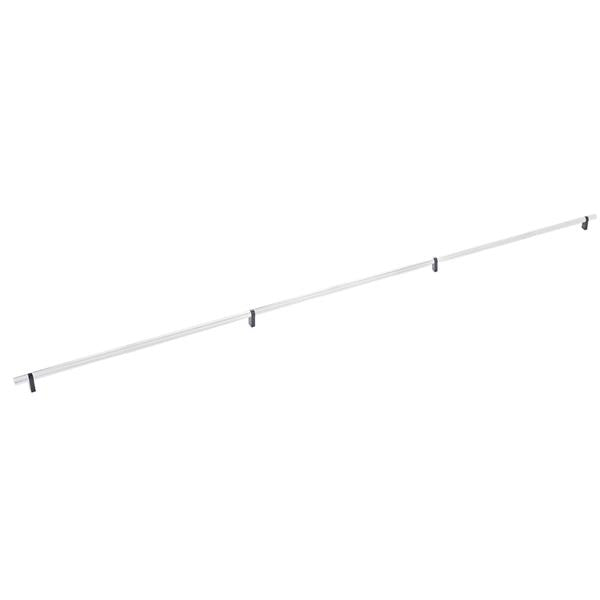 Emtek - Select Bar Cabinet Pull 54 Inch C-C, Rectangular Bar Stem, Knurled Bar