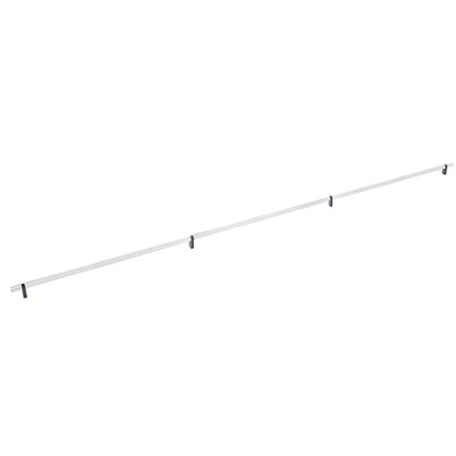 Emtek - Select Bar Cabinet Pull 54 Inch C-C, Rectangular Bar Stem, Knurled Bar