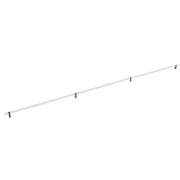 Emtek - Select Bar Cabinet Pull 54 Inch C-C, Rectangular Bar Stem, Smooth Bar