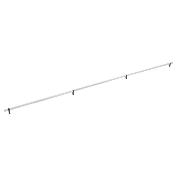 Emtek - Select Bar Cabinet Pull 54 Inch C-C, Rectangular Bar Stem, Smooth Bar