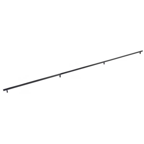 Emtek - Select Bar Cabinet Pull 54 Inch C-C, Rectangular Bar Stem, Knurled Bar
