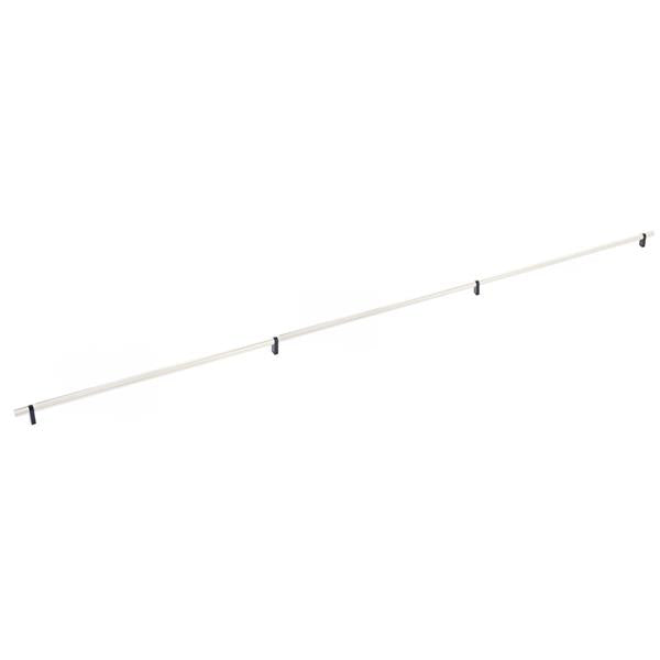 Emtek - Select Bar Cabinet Pull 54 Inch C-C, Rectangular Bar Stem, Knurled Bar