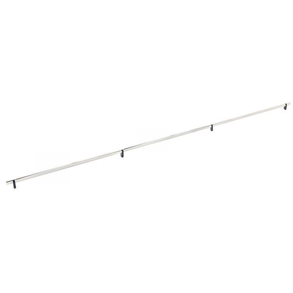 Emtek - Select Bar Cabinet Pull 54 Inch C-C, Rectangular Bar Stem, Smooth Bar