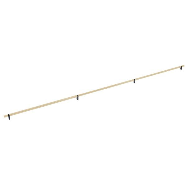 Emtek - Select Bar Cabinet Pull 54 Inch C-C, Rectangular Bar Stem, Smooth Bar