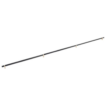 Emtek - Select Bar Cabinet Pull 54 Inch C-C, Rectangular Bar Stem, Knurled Bar