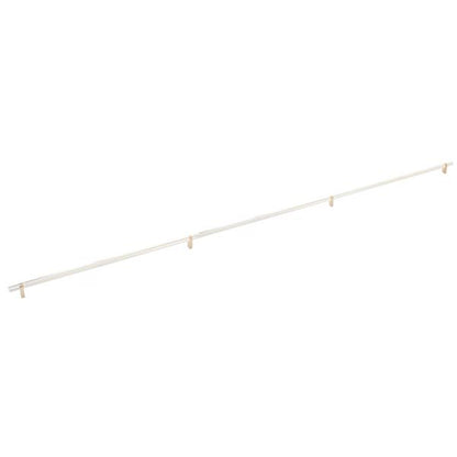 Emtek - Select Bar Cabinet Pull 54 Inch C-C, Rectangular Bar Stem, Knurled Bar