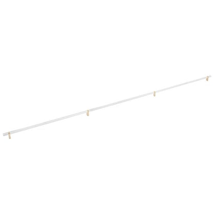 Emtek - Select Bar Cabinet Pull 54 Inch C-C, Rectangular Bar Stem, Knurled Bar