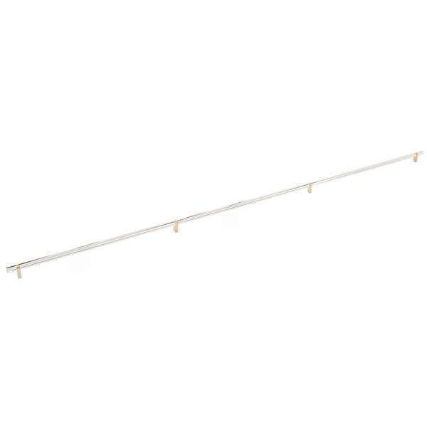 Emtek - Select Bar Cabinet Pull 54 Inch C-C, Rectangular Bar Stem, Smooth Bar