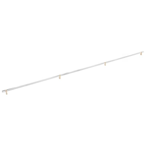 Emtek - Select Bar Cabinet Pull 54 Inch C-C, Rectangular Bar Stem, Smooth Bar