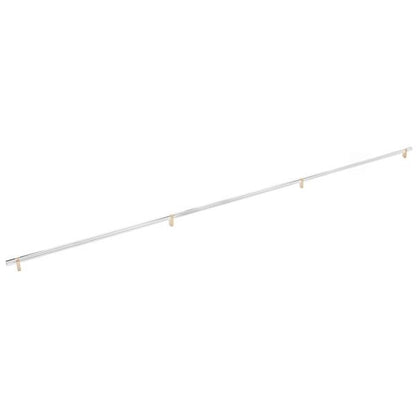 Emtek - Select Bar Cabinet Pull 54 Inch C-C, Rectangular Bar Stem, Smooth Bar