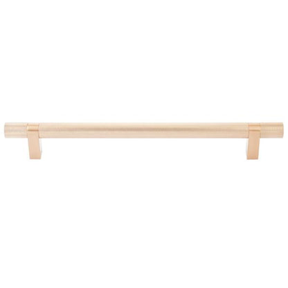 Emtek - Select Bar Appliance Pull 12 Inch C-C, Rectangular Bar Stem, Knurled Bar