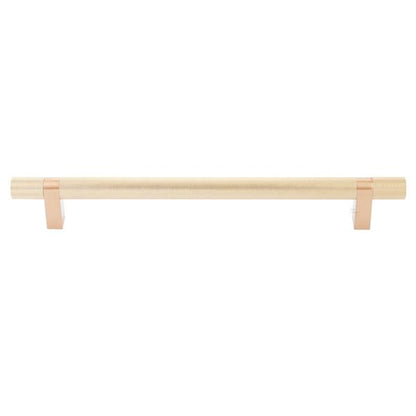 Emtek - Select Bar Appliance Pull 12 Inch C-C, Rectangular Bar Stem, Knurled Bar