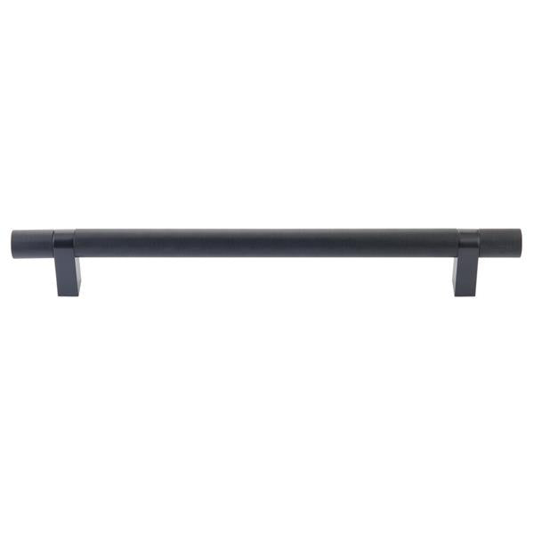 Emtek - Select Bar Appliance Pull 12 Inch C-C, Rectangular Bar Stem, Knurled Bar