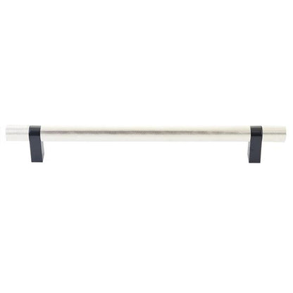 Emtek - Select Bar Appliance Pull 12 Inch C-C, Rectangular Bar Stem, Knurled Bar