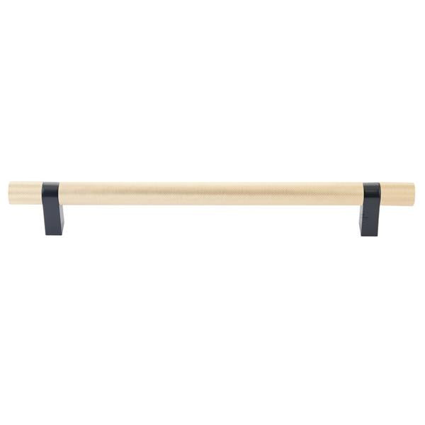 Emtek - Select Bar Appliance Pull 12 Inch C-C, Rectangular Bar Stem, Knurled Bar