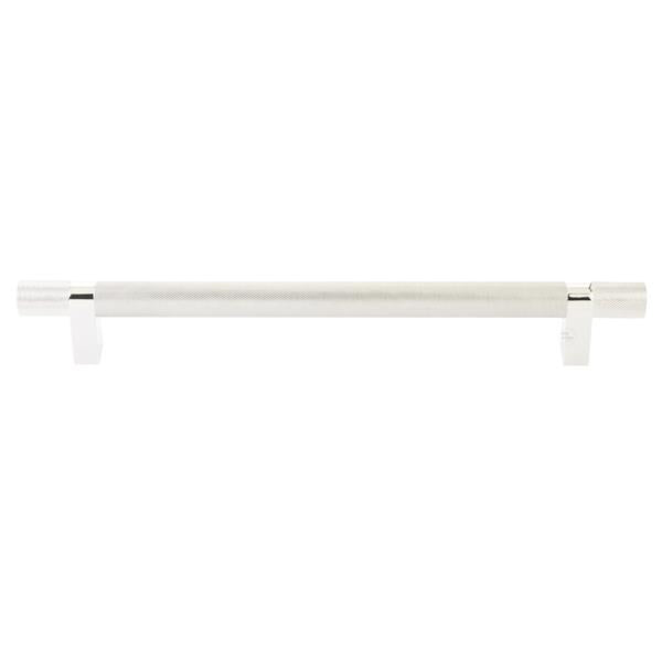 Emtek - Select Bar Appliance Pull 12 Inch C-C, Rectangular Bar Stem, Knurled Bar