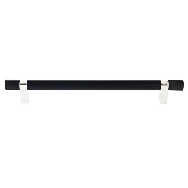 Emtek - Select Bar Appliance Pull 12 Inch C-C, Rectangular Bar Stem, Knurled Bar