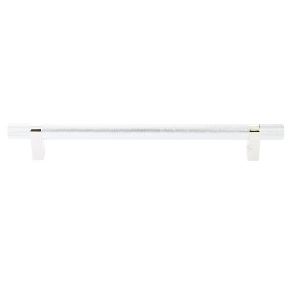 Emtek - Select Bar Appliance Pull 12 Inch C-C, Rectangular Bar Stem, Knurled Bar