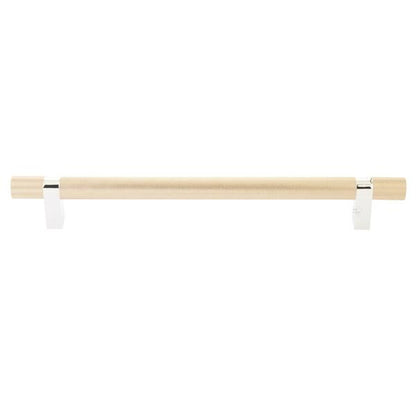 Emtek - Select Bar Appliance Pull 12 Inch C-C, Rectangular Bar Stem, Knurled Bar