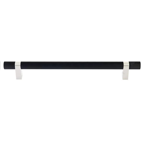 Emtek - Select Bar Appliance Pull 12 Inch C-C, Rectangular Bar Stem, Knurled Bar