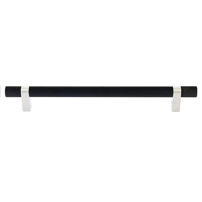 Emtek - Select Bar Appliance Pull 12 Inch C-C, Rectangular Bar Stem, Knurled Bar