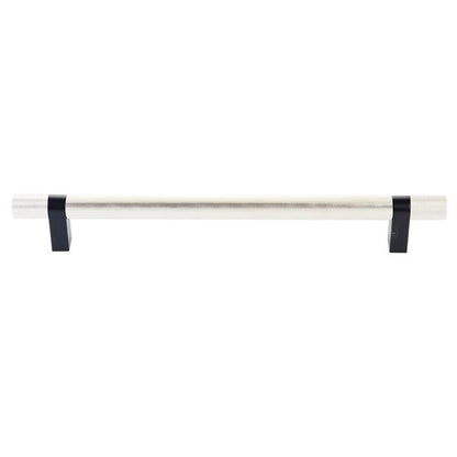 Emtek - Select Bar Appliance Pull 12 Inch C-C, Rectangular Bar Stem, Knurled Bar