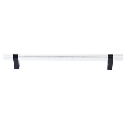 Emtek - Select Bar Appliance Pull 12 Inch C-C, Rectangular Bar Stem, Knurled Bar