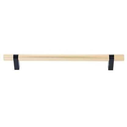 Emtek - Select Bar Appliance Pull 12 Inch C-C, Rectangular Bar Stem, Knurled Bar