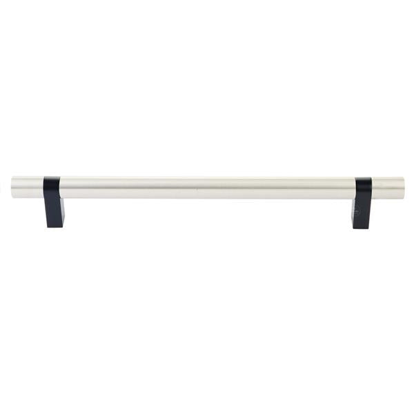 Emtek - Select Bar Appliance Pull 12 Inch C-C, Rectangular Bar Stem, Smooth Bar