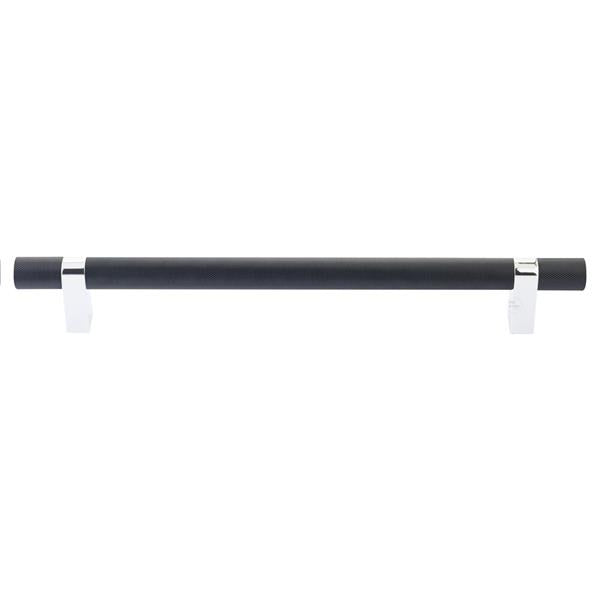 Emtek - Select Bar Appliance Pull 12 Inch C-C, Rectangular Bar Stem, Knurled Bar