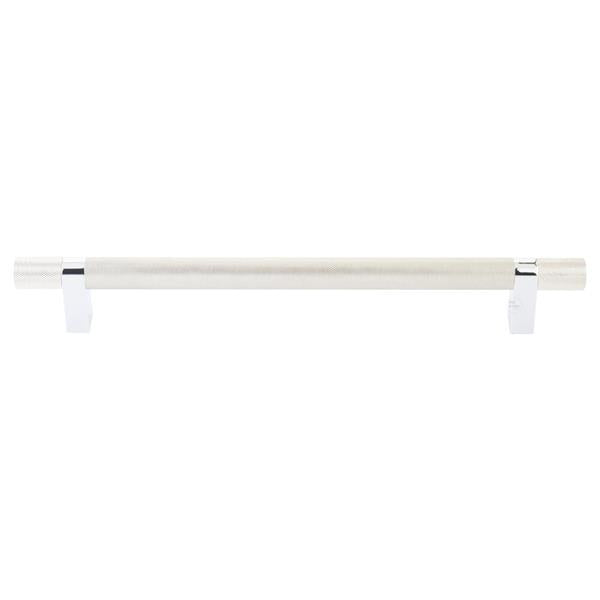 Emtek - Select Bar Appliance Pull 12 Inch C-C, Rectangular Bar Stem, Knurled Bar
