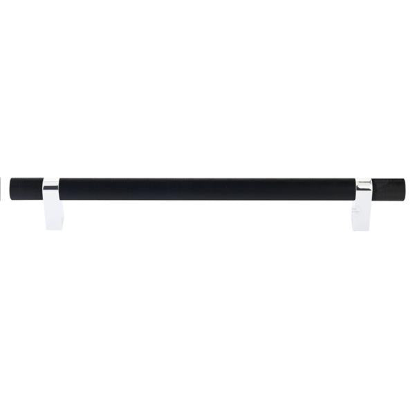 Emtek - Select Bar Appliance Pull 12 Inch C-C, Rectangular Bar Stem, Knurled Bar