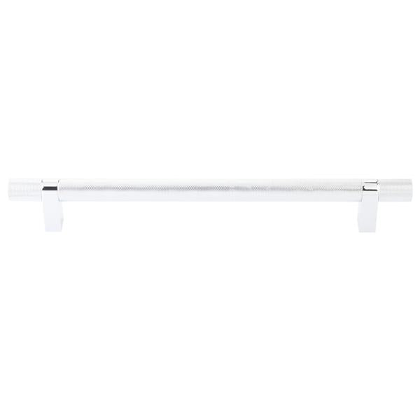 Emtek - Select Bar Appliance Pull 12 Inch C-C, Rectangular Bar Stem, Knurled Bar