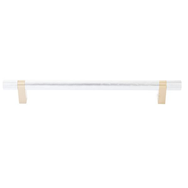 Emtek - Select Bar Appliance Pull 12 Inch C-C, Rectangular Bar Stem, Knurled Bar