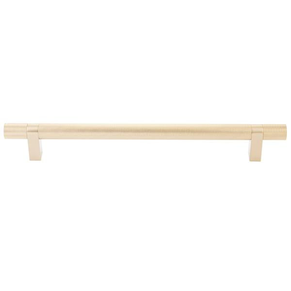 Emtek - Select Bar Appliance Pull 12 Inch C-C, Rectangular Bar Stem, Knurled Bar