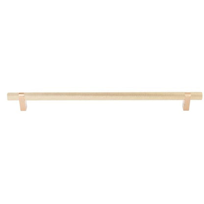 Emtek - Select Bar Appliance Pull 18 Inch C-C, Rectangular Bar Stem, Knurled Bar
