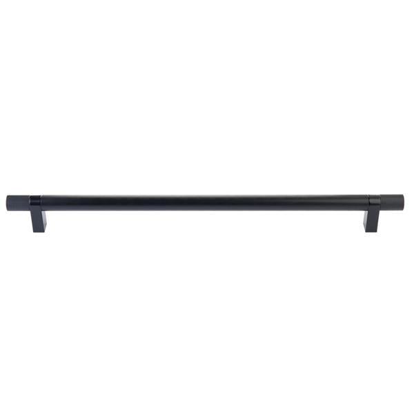 Emtek - Select Bar Appliance Pull 18 Inch C-C, Rectangular Bar Stem, Knurled Bar