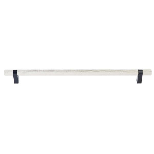Emtek - Select Bar Appliance Pull 18 Inch C-C, Rectangular Bar Stem, Knurled Bar