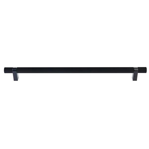 Emtek - Select Bar Appliance Pull 18 Inch C-C, Rectangular Bar Stem, Knurled Bar
