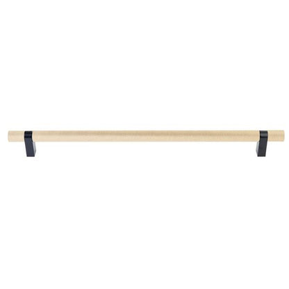 Emtek - Select Bar Appliance Pull 18 Inch C-C, Rectangular Bar Stem, Knurled Bar