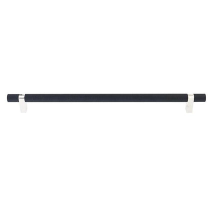 Emtek - Select Bar Appliance Pull 18 Inch C-C, Rectangular Bar Stem, Knurled Bar
