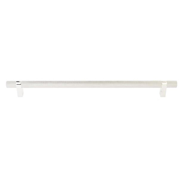Emtek - Select Bar Appliance Pull 18 Inch C-C, Rectangular Bar Stem, Knurled Bar