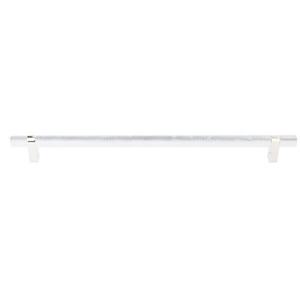Emtek - Select Bar Appliance Pull 18 Inch C-C, Rectangular Bar Stem, Knurled Bar